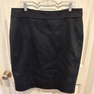 Talbots Navy‎ Blue Blend Pencil Skirt 14 Classic Business Career Tailored Office